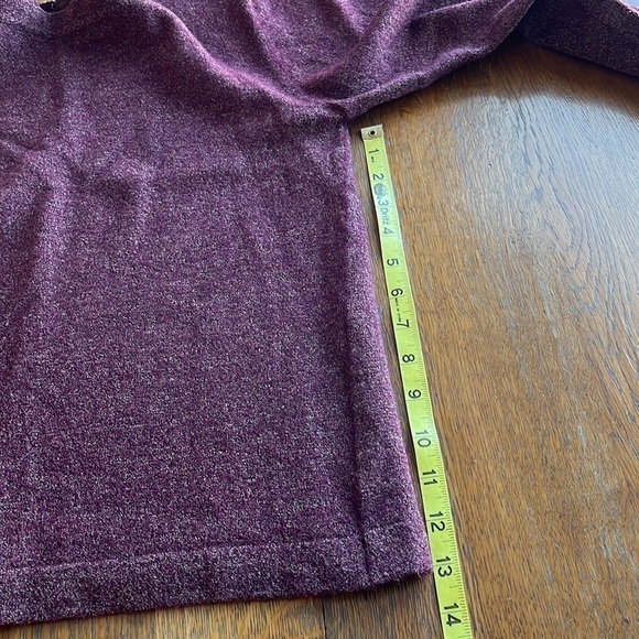 Vintage Laura Johnson for Foxcroft marina wool sweater wine square neck size M - Picture 11 of 11